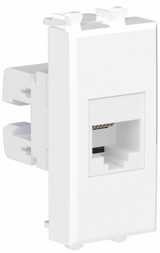 Розетка телефонная модульная DKC Avanti 1-м. 1 мод. RJ12 белое облако фото Розетка телефонная модульная DKC Avanti 1-м. 1 мод. RJ12 белое облако картинка